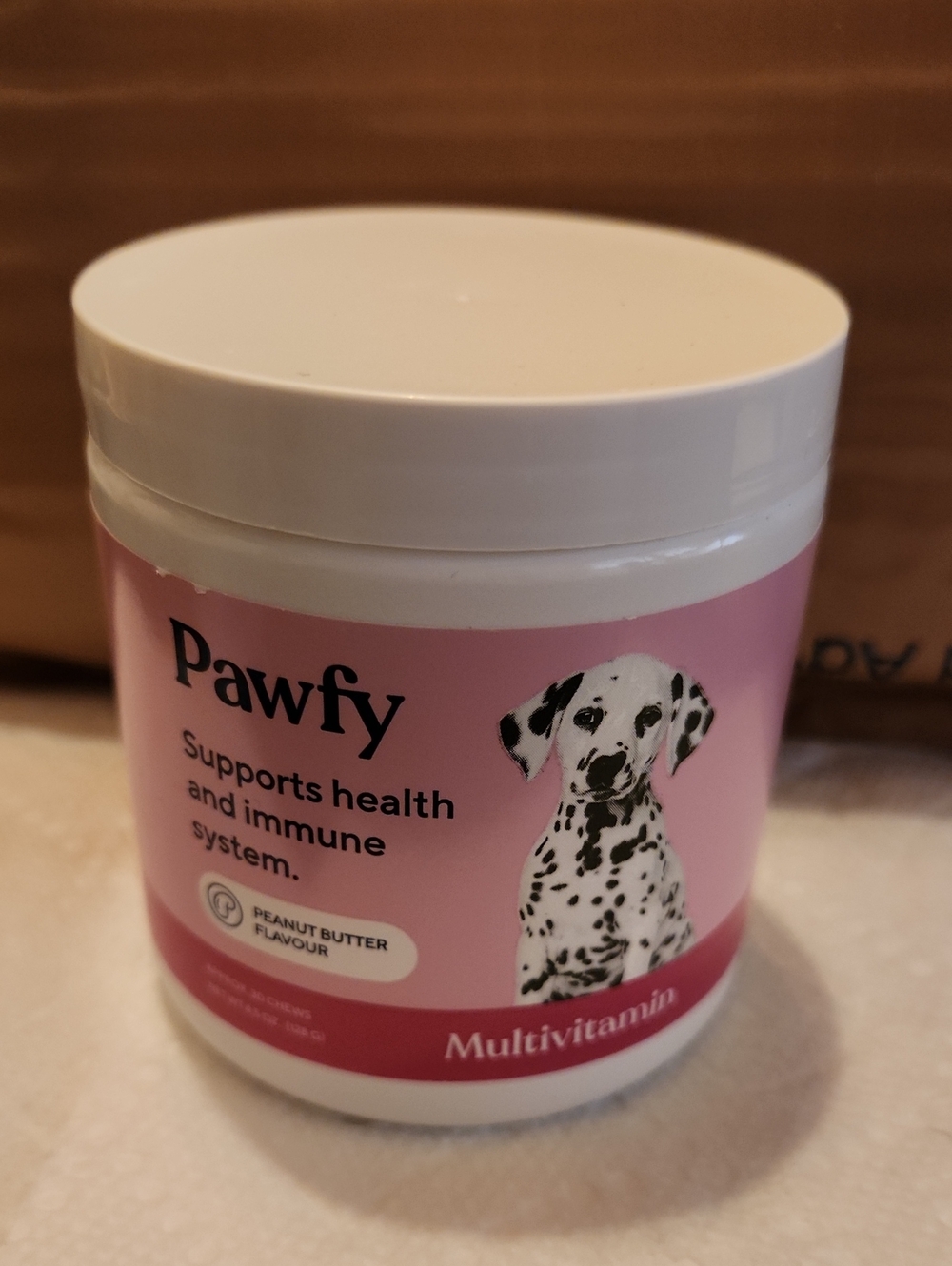 Pawfy Multivitamin for Dogs - Pink Peanut Butter Flavor